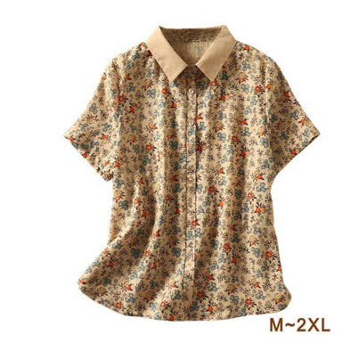 【Ⅿ～2XL】花柄　半袖　かわいい　夏　シャツ