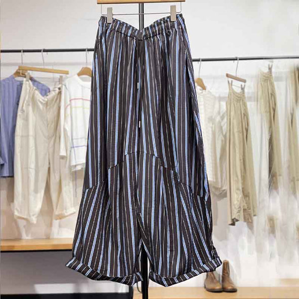 大人カジュアル　ワイド風　ガウチョパンツ　とろみ　楽ちんパンツ