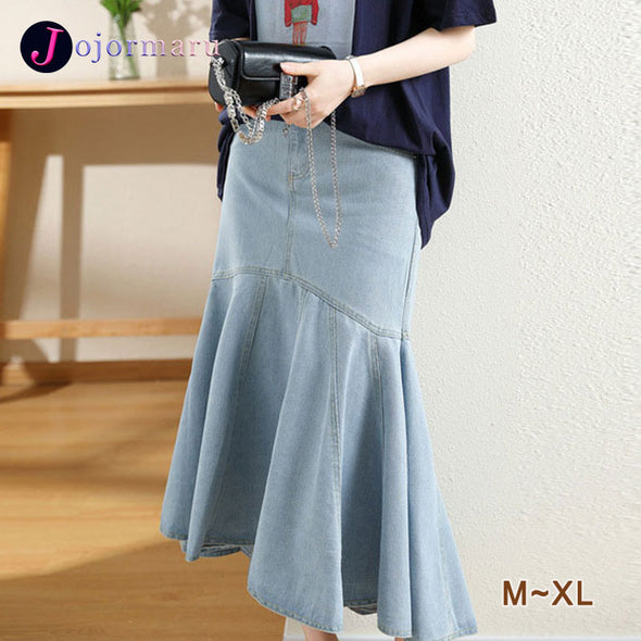 【M~XL】韓国ファッション　フレアデザイン　切替　タイトスカート