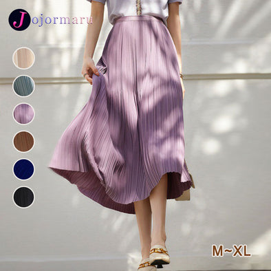 【M~XL】揺れ感　多色天気　Ａライン　合わせやすい　プリーツスカート