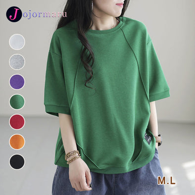 【M.L】シンプルカジュアル　ロゴＴシャツ　多色展開　Ｔシャツ