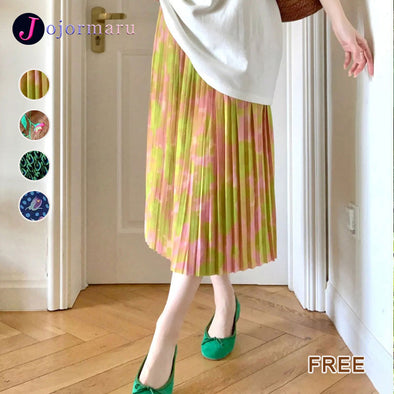 韓国風ファッション　揺れ感　高質シフォン素材　　ロングスカート