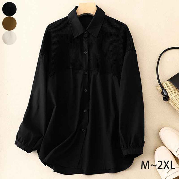 カジュアル　切り替え　秋新作　長袖　レディースシャツ　