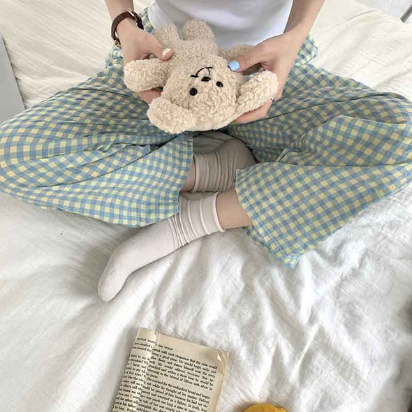 人気　お得　ルームウエア　部屋着　チェック柄　かわいい　楽ちん　