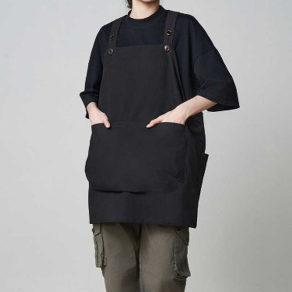 エプロン　かぶるタイプ　大き目ポケット　便利　飲食店　美容室　男女兼用　エプロン