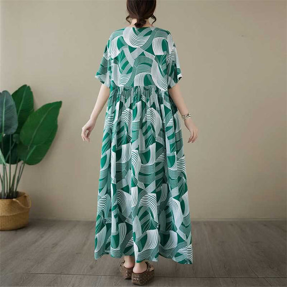 夏定番　大人かわいい　ロング丈　ワンピース