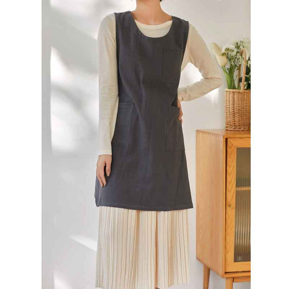 2way　エプロン　無地　カジュアル　花屋　おしゃれ　エプロン