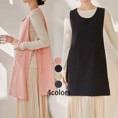 2way　エプロン　無地　カジュアル　花屋　おしゃれ　エプロン