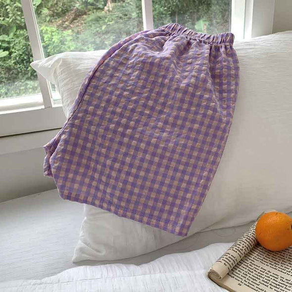 人気　お得　ルームウエア　部屋着　チェック柄　かわいい　楽ちん　