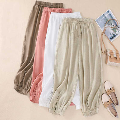 シンプル無地　楽ちん　レデイースパンツ