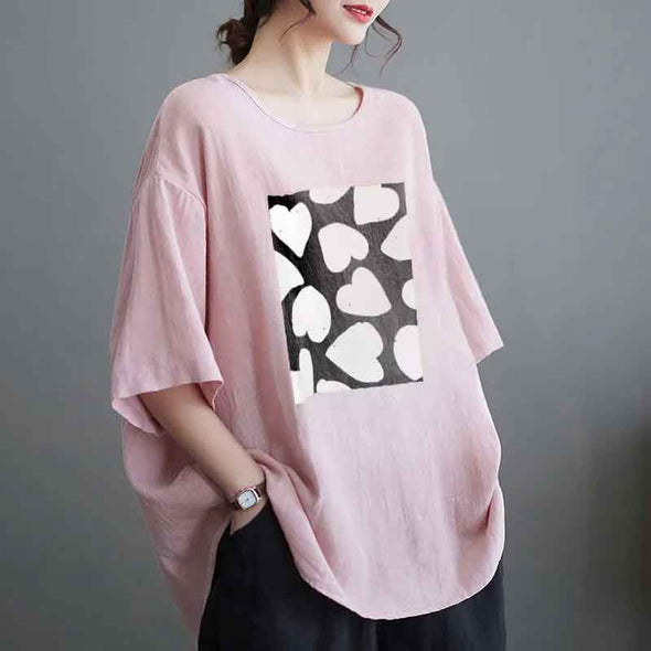 【S~4XL】大人かわいい　ゆるシルエット　色バリ豊か　半袖Tシャツ