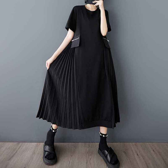 シンプルカジュアル　Ａライン　体型カバー　ロングワンピース