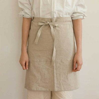 シンプル　無地　前掛け　家事　料理　飲食店　