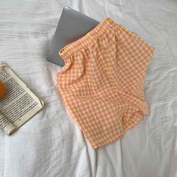 人気　お得　ルームウエア　部屋着　チェック柄　かわいい　楽ちん　