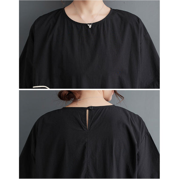 【L.XL】モード系　フレア裾　体型カバー　Ａライン　ロングワンピース