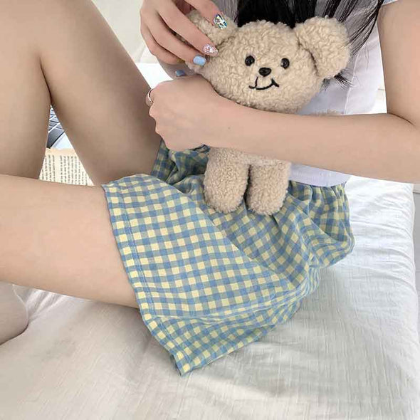 人気　お得　ルームウエア　部屋着　チェック柄　かわいい　楽ちん　