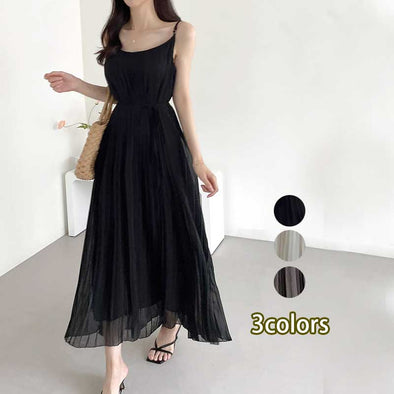 フェミニン　キャミワンピース　Aライン　ロングワンピース