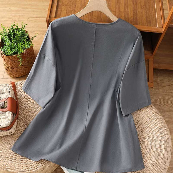 大人カジュアル　胸ポケット　ゆるシルエット　半袖　Tシャツ