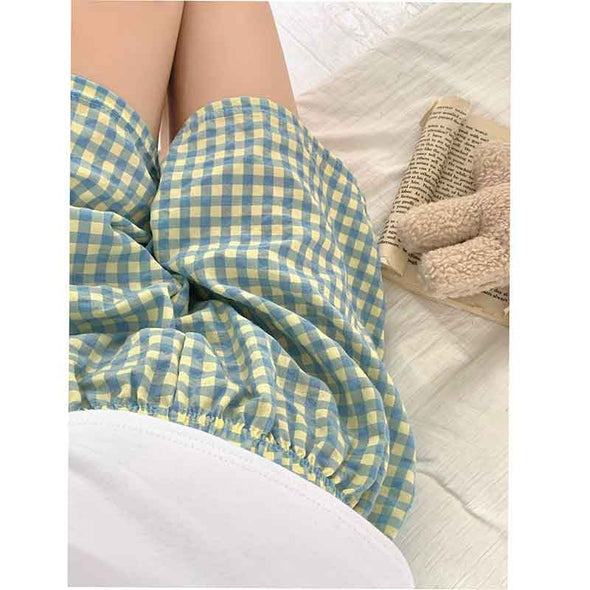 人気　お得　ルームウエア　部屋着　チェック柄　かわいい　楽ちん　