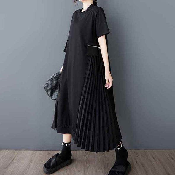 シンプルカジュアル　Ａライン　体型カバー　ロングワンピース