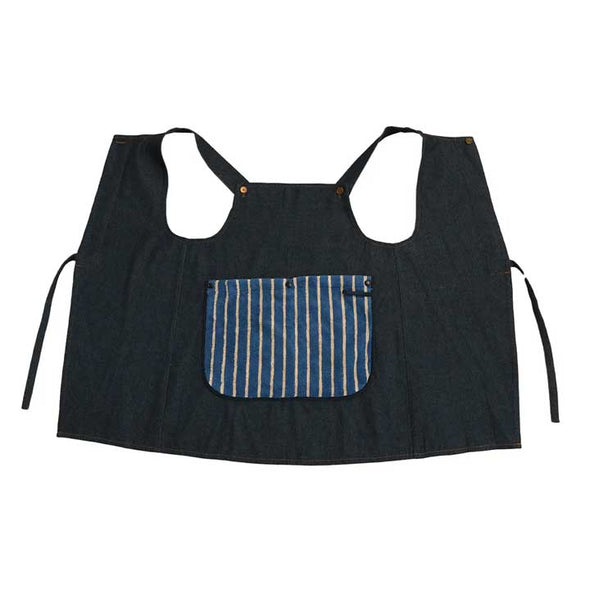 おしゃれエプロン　デニムエプロン　手拭き付き　取り外す可能　かわいい　割烹着　飲食店　家事