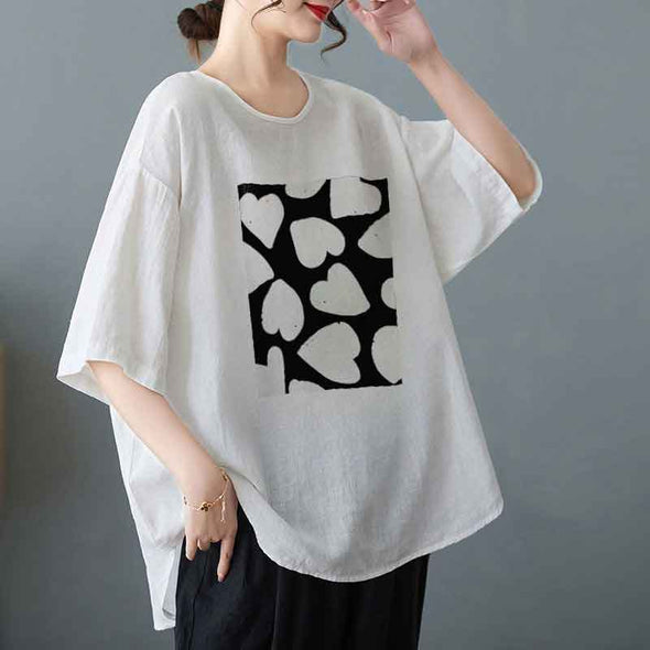 【S~4XL】大人かわいい　ゆるシルエット　色バリ豊か　半袖Tシャツ