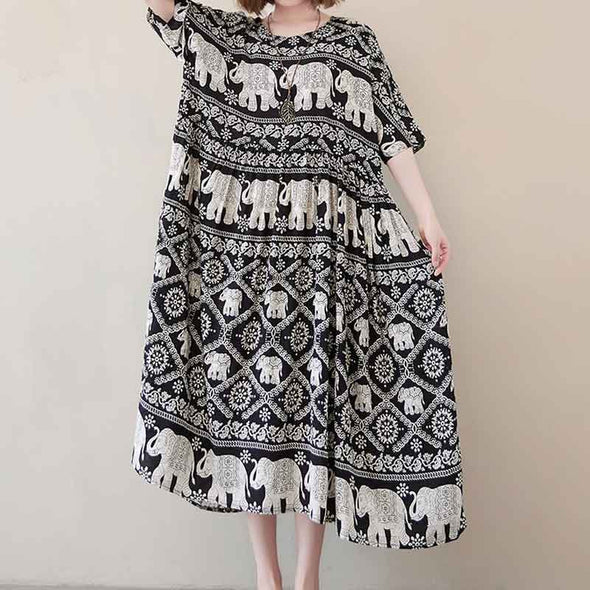 大人カジュアル　ロング丈　体型カバー　ワンピース