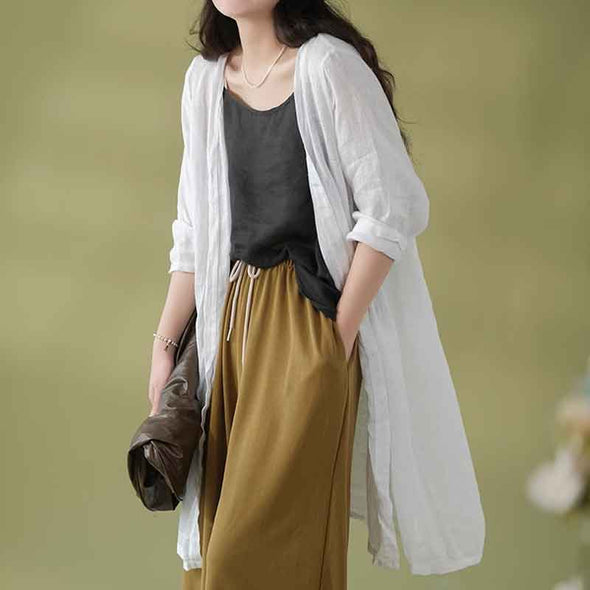 夏　羽織　薄手　8分袖　薄手アウター　シャツ