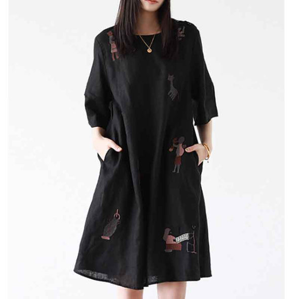 大人カジュアル　夏　半袖　ワンピース