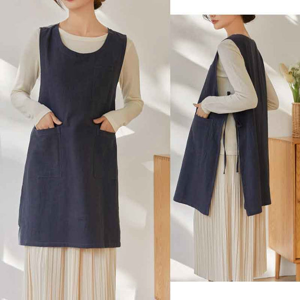 2way　エプロン　無地　カジュアル　花屋　おしゃれ　エプロン