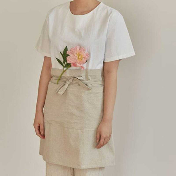 シンプル　無地　前掛け　家事　料理　飲食店　