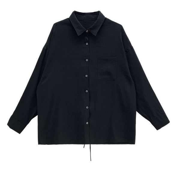 【XL~4XL】カジュアル　特徴のあるバックデザイン　リボン　羽織　春秋　アウター　シャツ