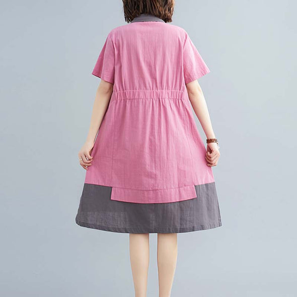 韓国ファッション　アシメ裾　おしゃれシャツワンピース