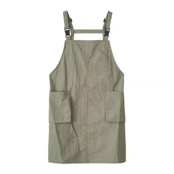 大人カジュアル　5色展開　無地　大き目ポケット　エプロン　