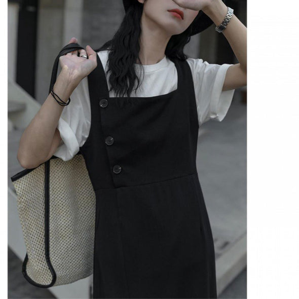 【S~XL】韓国ファッション　デニムサロペット　オールインワン