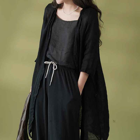 夏　羽織　薄手　8分袖　薄手アウター　シャツ