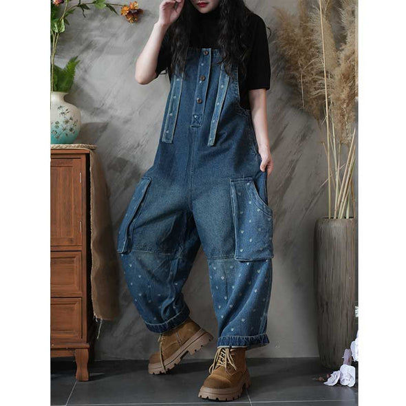 大人気　待望の一着　デニムサロペット　ワイド風　かわいい　おしゃれ　サロペット　デニムパンツ　数量限定