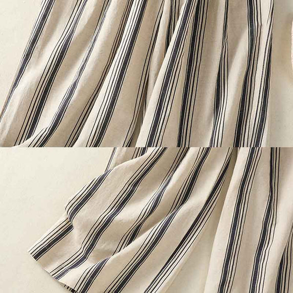 大人カジュアル　綿麻　ワイド風　楽ちん　ガウチョパンツ