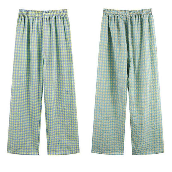 人気　お得　ルームウエア　部屋着　チェック柄　かわいい　楽ちん　