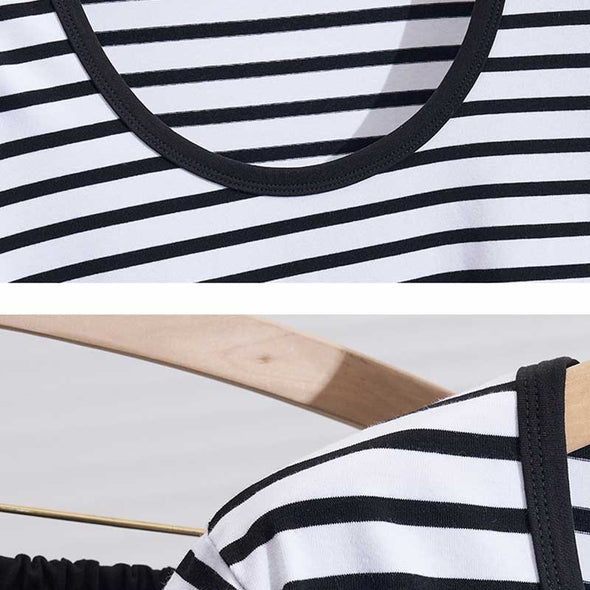 大人カジュアル　ビッグシルエット　ストライプ　夏　Tシャツ