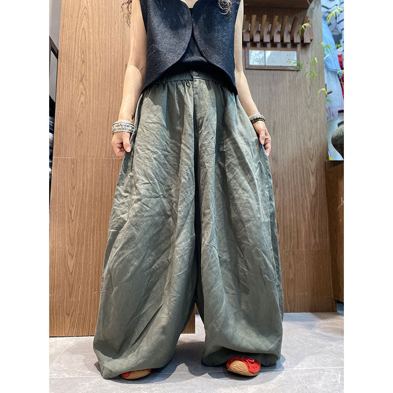 m*e様 4484 アトリエマニス リネン混ウール バルーンパンツ レディース m*e様 4484 アトリエマニス リネン混ウール バルーンパンツ レディース