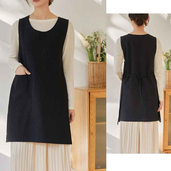 2way　エプロン　無地　カジュアル　花屋　おしゃれ　エプロン