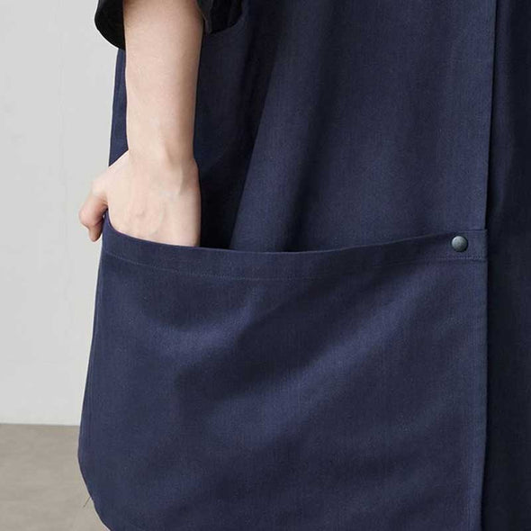 エプロン　かぶるタイプ　大き目ポケット　便利　飲食店　美容室　男女兼用　エプロン