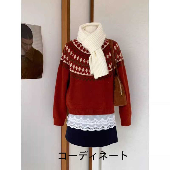 韓国ファッション　切り替え　レース　長袖　Ｔシャツ　かわいい