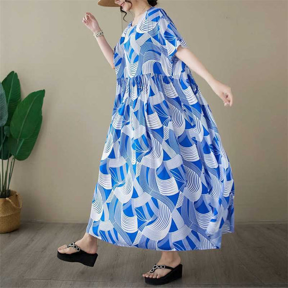 夏定番　大人かわいい　ロング丈　ワンピース
