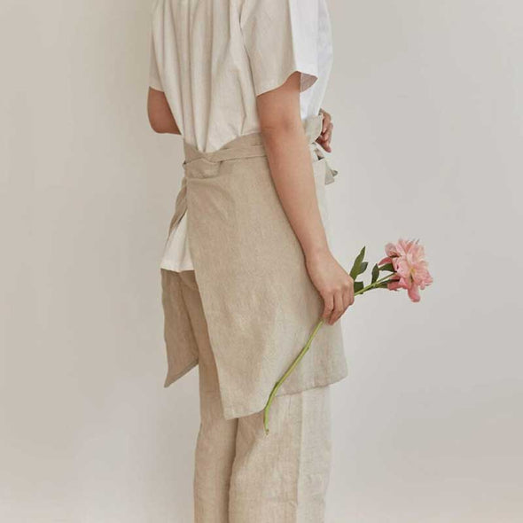 シンプル　無地　前掛け　家事　料理　飲食店　