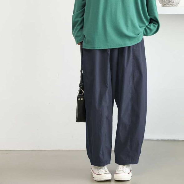 大人カジュアル　ワイド風　無地　定番　合わせやすい　パンツ　ボトムス　秋　冬