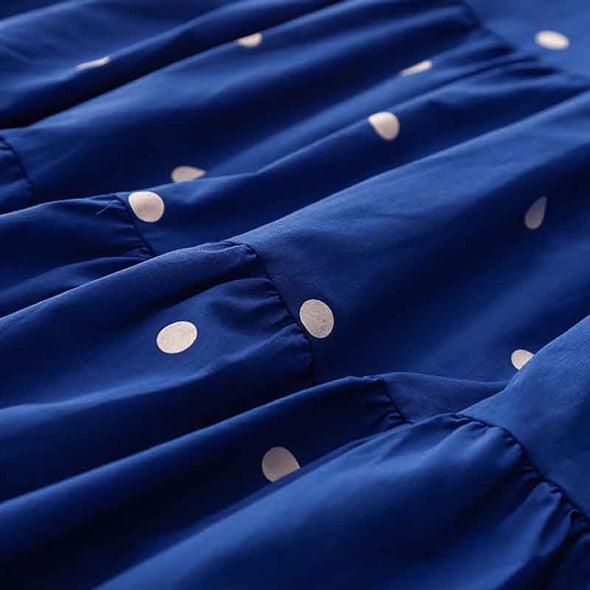 大人かわいい　ドット柄　半袖　ワンピース