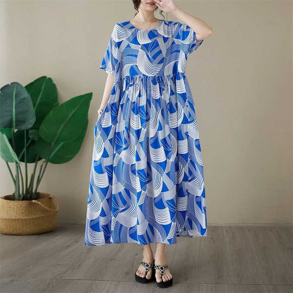 夏定番　大人かわいい　ロング丈　ワンピース