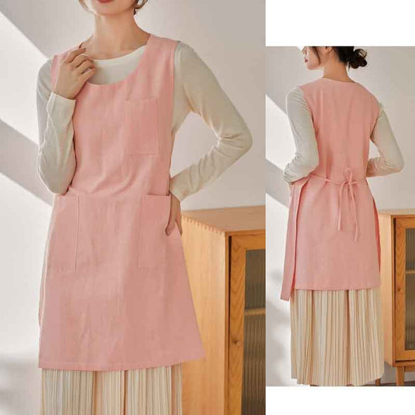 2way　エプロン　無地　カジュアル　花屋　おしゃれ　エプロン